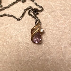 $3 or Free with bundle🎁 💜Purple and Gold Pendant